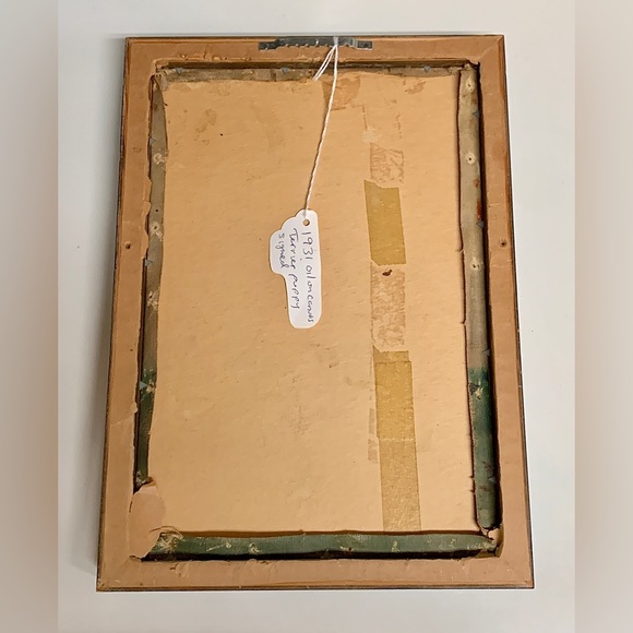 1931 Vintage Artist Signed Framed Oil Paint on Canvas Potrait of Boston Terrier - Picture 9 of 16